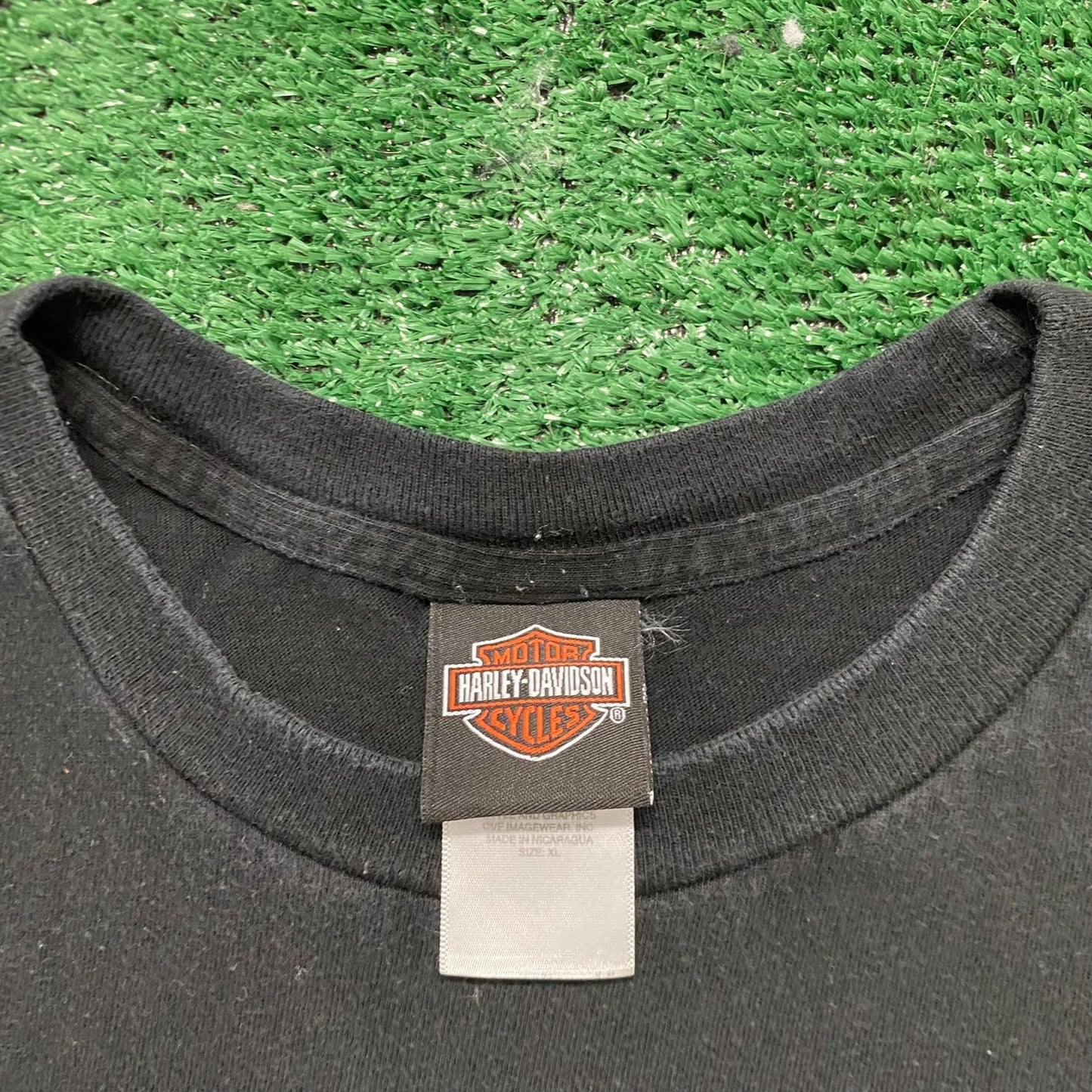 Vintage Y2K Harley Davidson Tropical Beach Motorcycle Tee