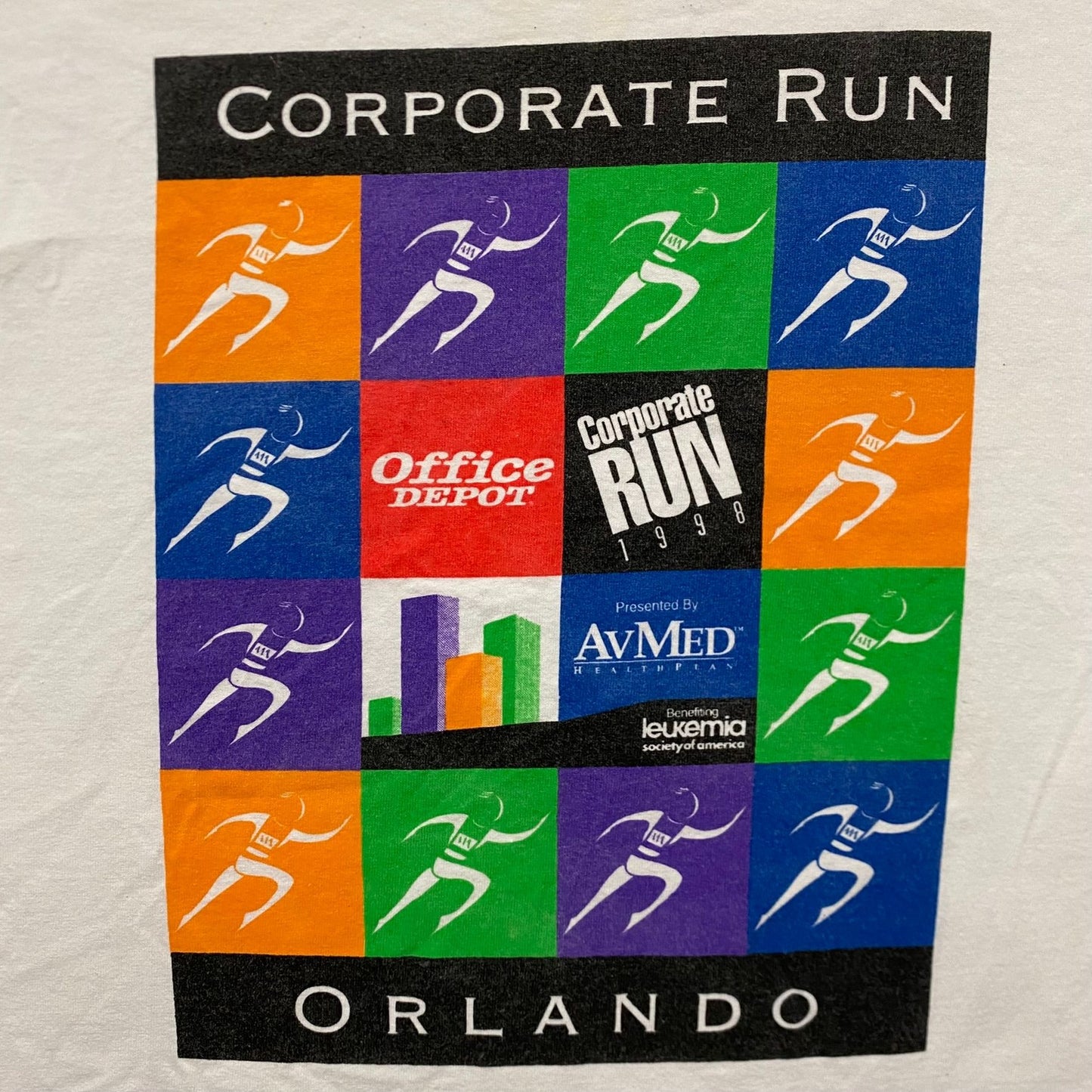 Vintage 90s Nike Orlando Corporate Run City Marathon Tee