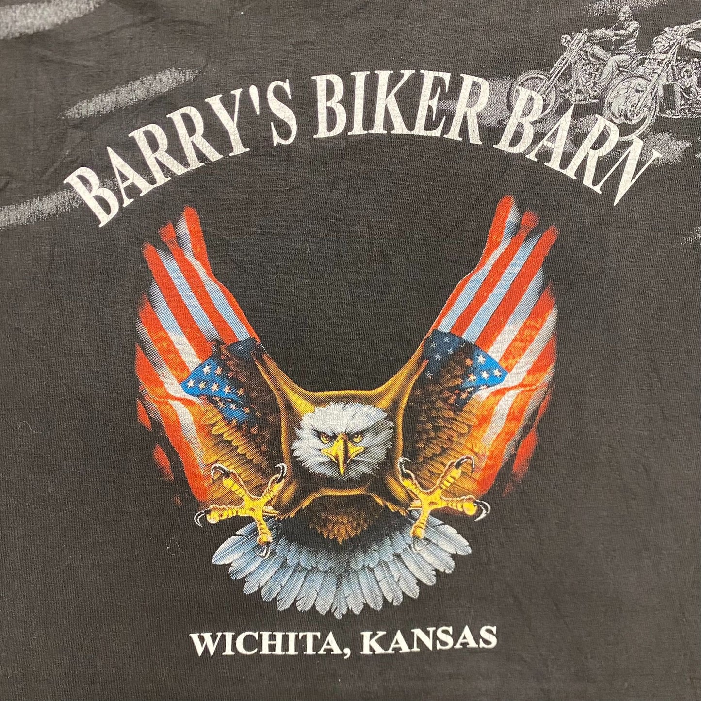 Vintage 90s Essential Biker By Choice USA Punk AOP T-Shirt