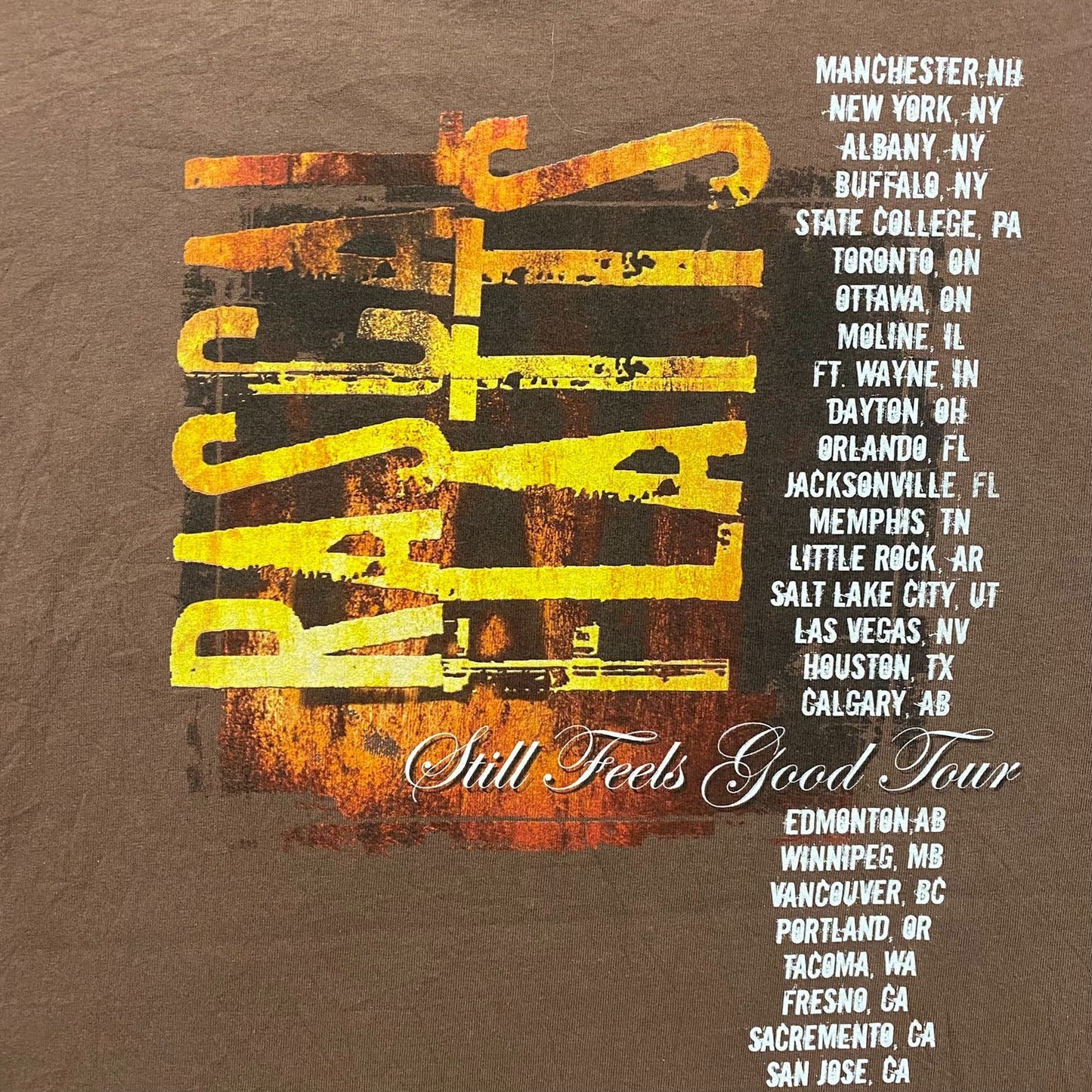 Vintage Y2K Rascal Flatts Tour Country Rock Band T-Shirt