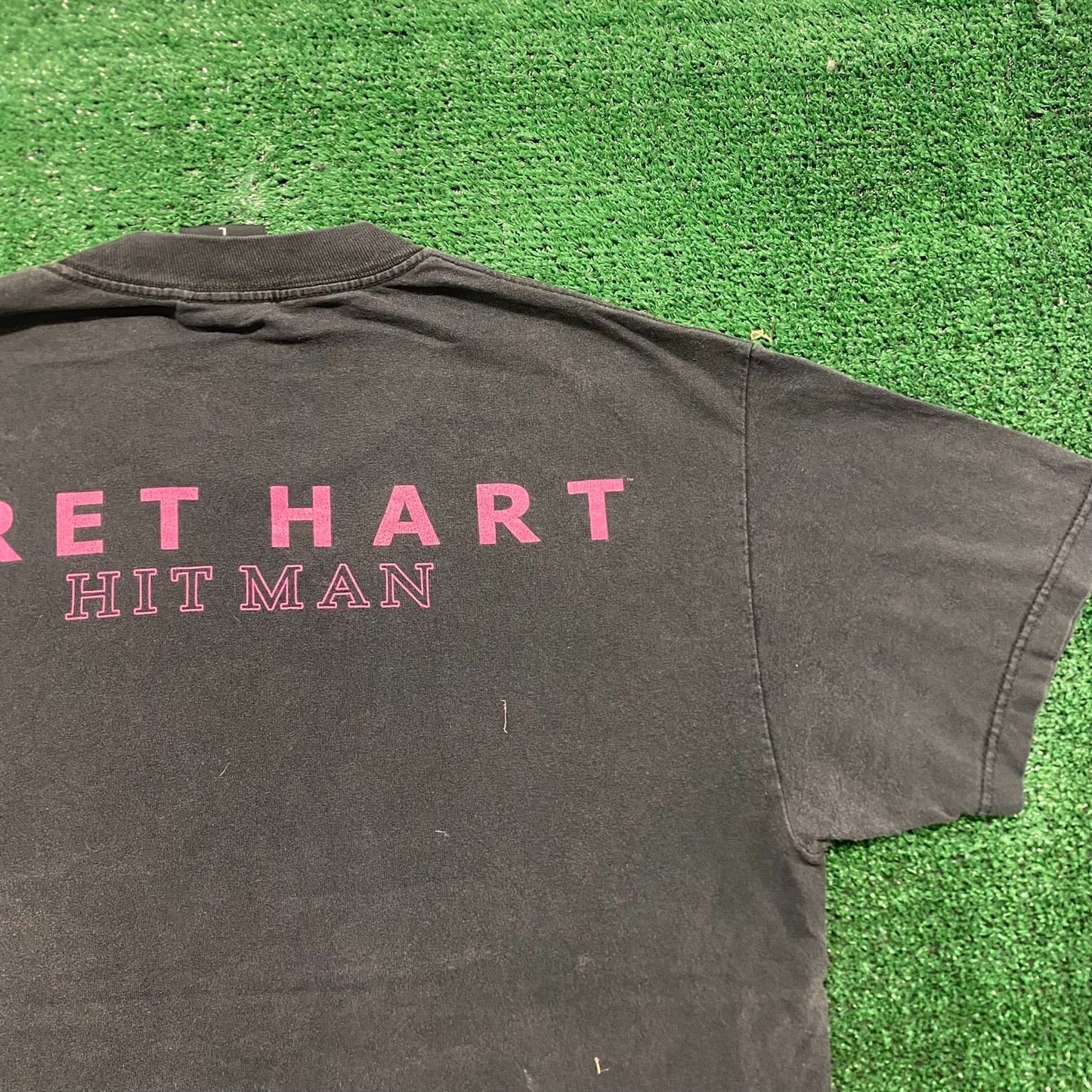 Vintage Y2K Sun Faded Cyber Goth Heart Skull WWE T-Shirt