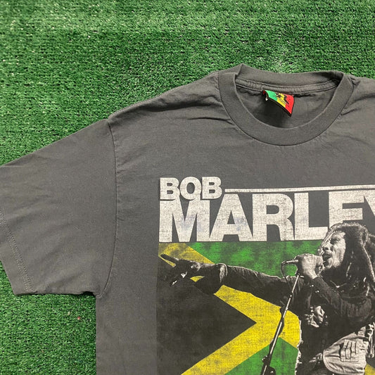 Vintage Y2K Bob Marley Jamaica Essential Reggae Band Tee