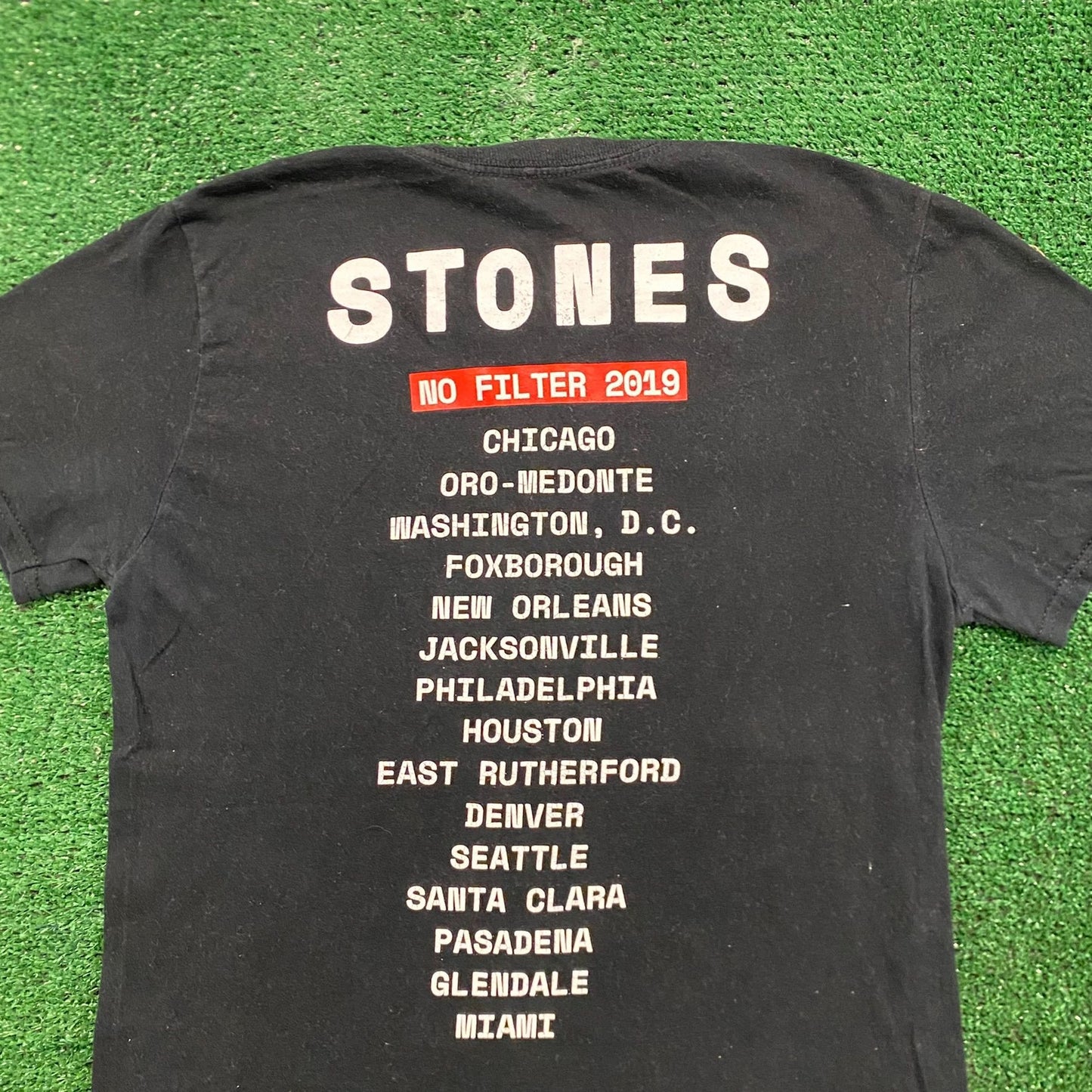 Rolling Stones No Filter Lips Vintage Rock Band T-Shirt