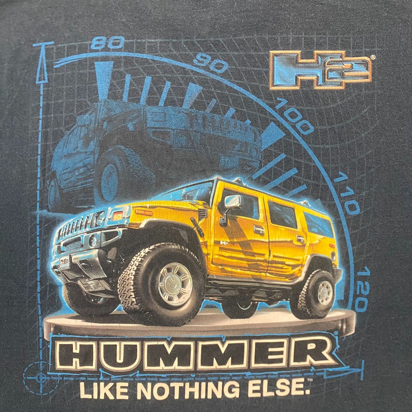 Vintage Y2K Hummer H2 Logo Essential Baggy Rap Cars Tee
