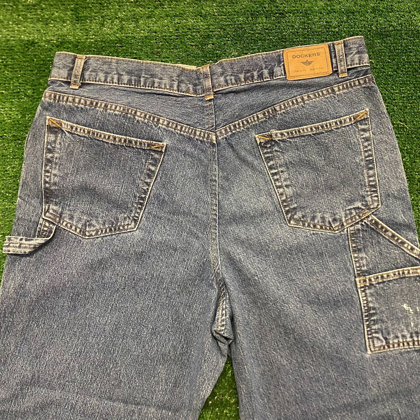Relaxed Fit Vintage Denim Carpenter Jeans Workwear Pants