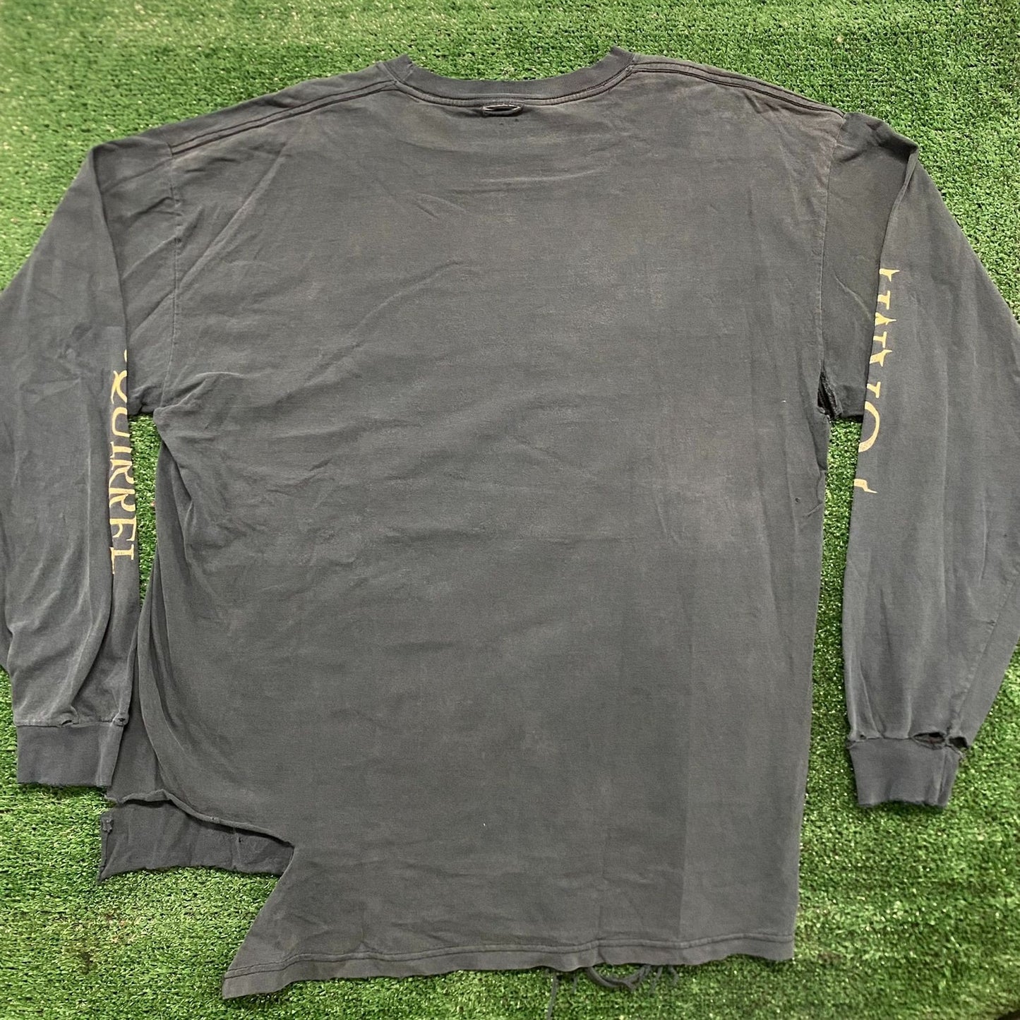 Vintage Y2K Foamy Squirrel Goth Cartoon Thrashed Long Sleeve Tee