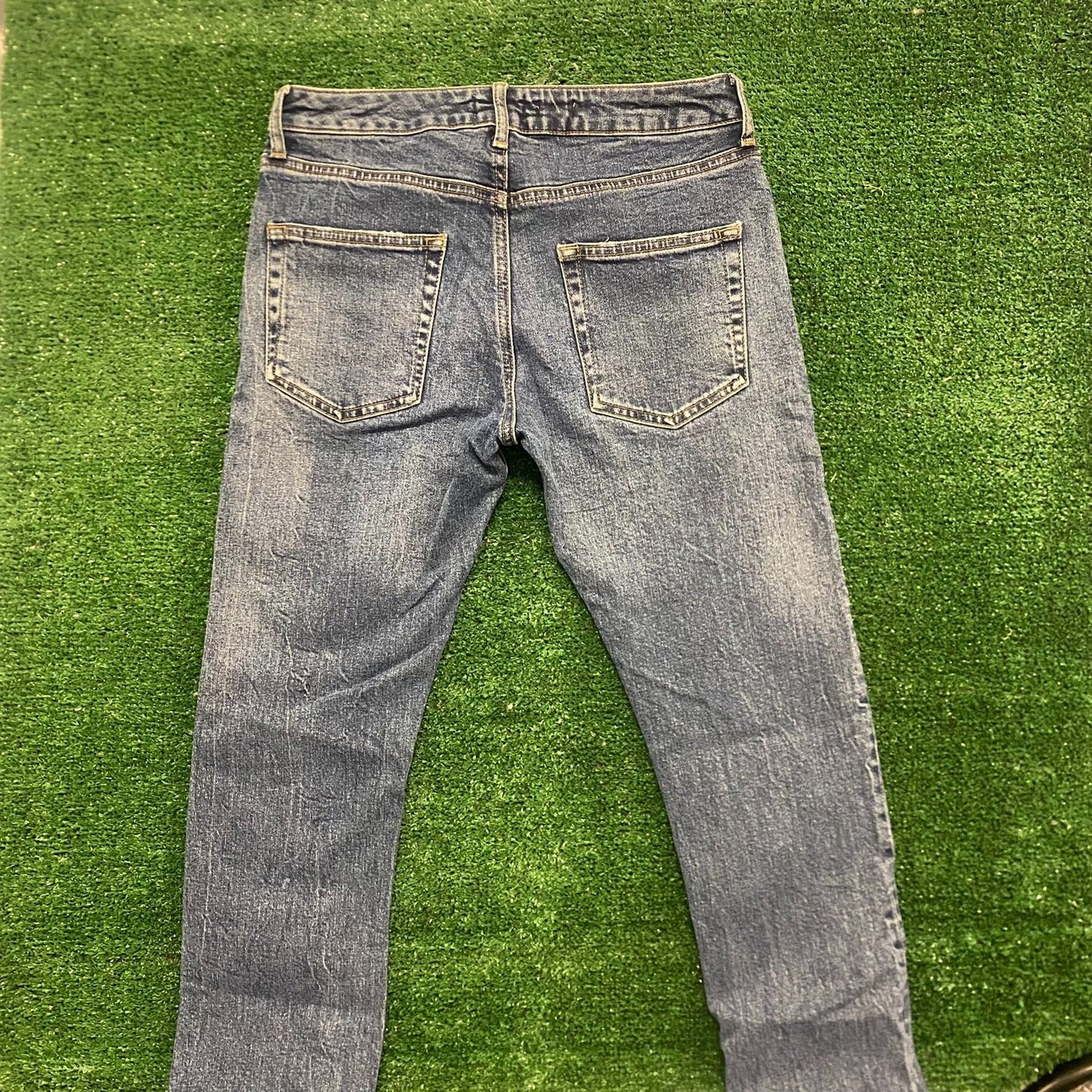 Topman Distressed Vintage Stretch Slim Denim Jeans Pants