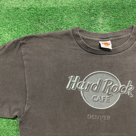 Vintage 90s Hard Rock Cafe Denver Colorado Baggy Tourist Tee