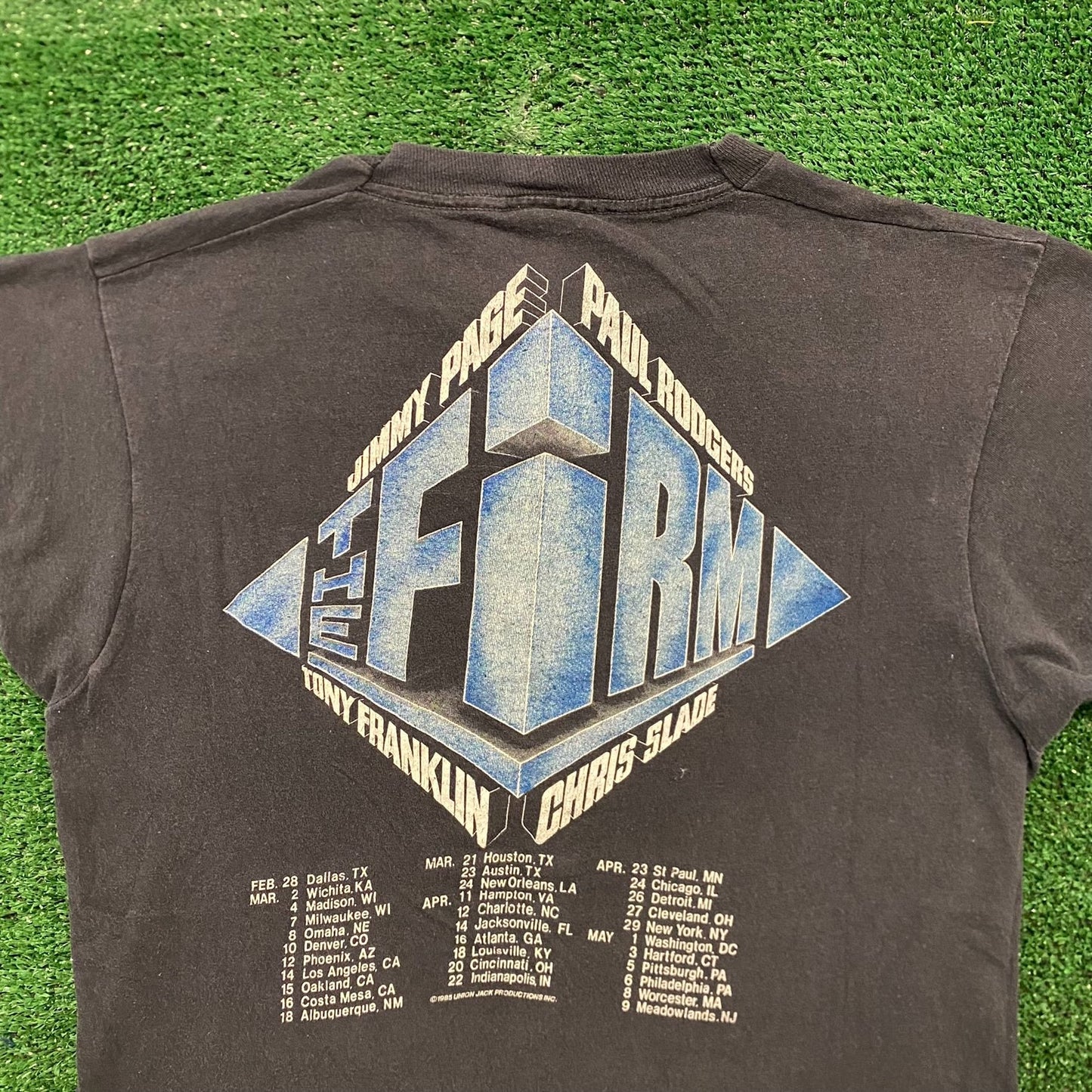 Vintage 80s Essential Jimmy Page Led Zeppelin Rock Band T-Shirt