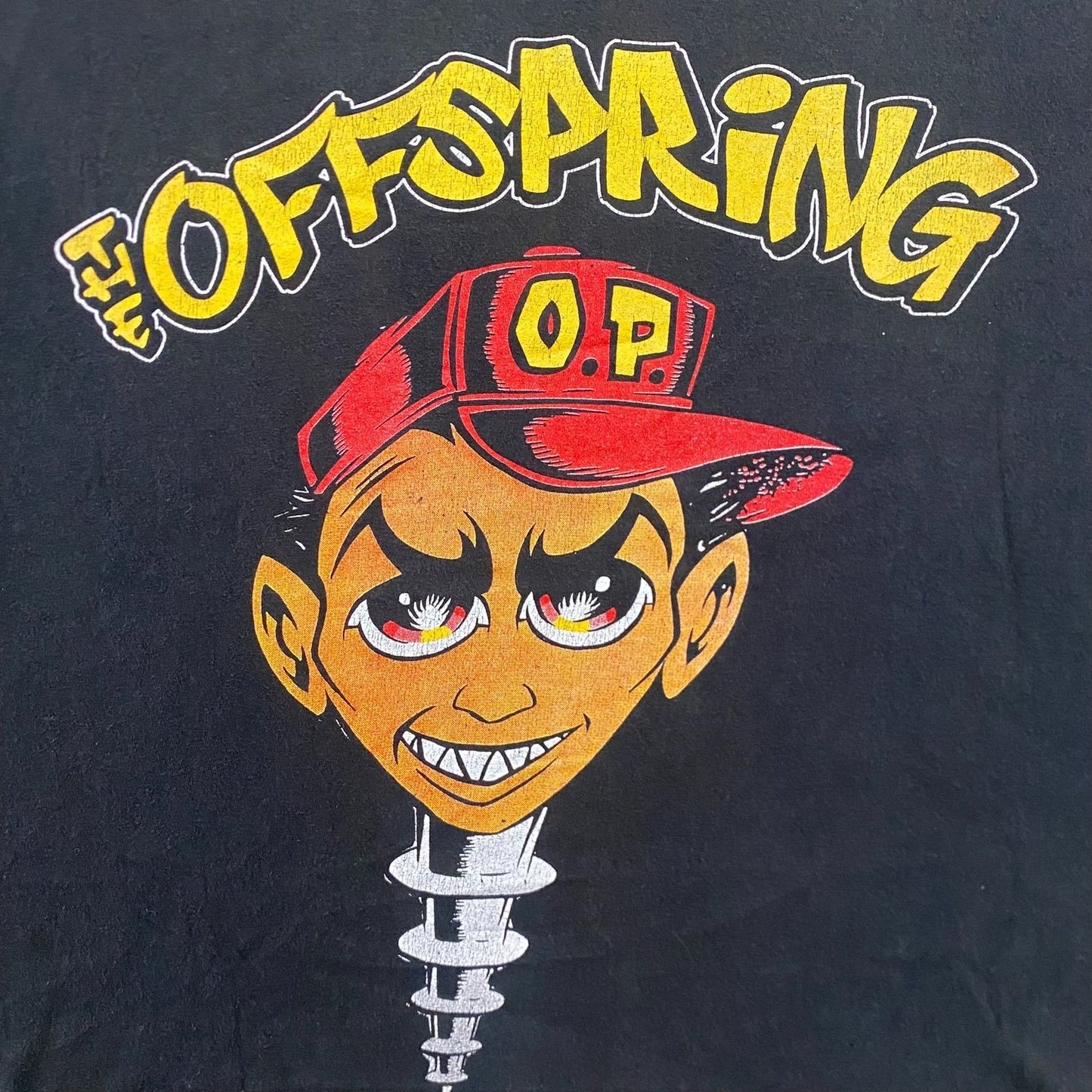Vintage 90s The Offspring Skull Sun Faded Punk Rock Band Tee