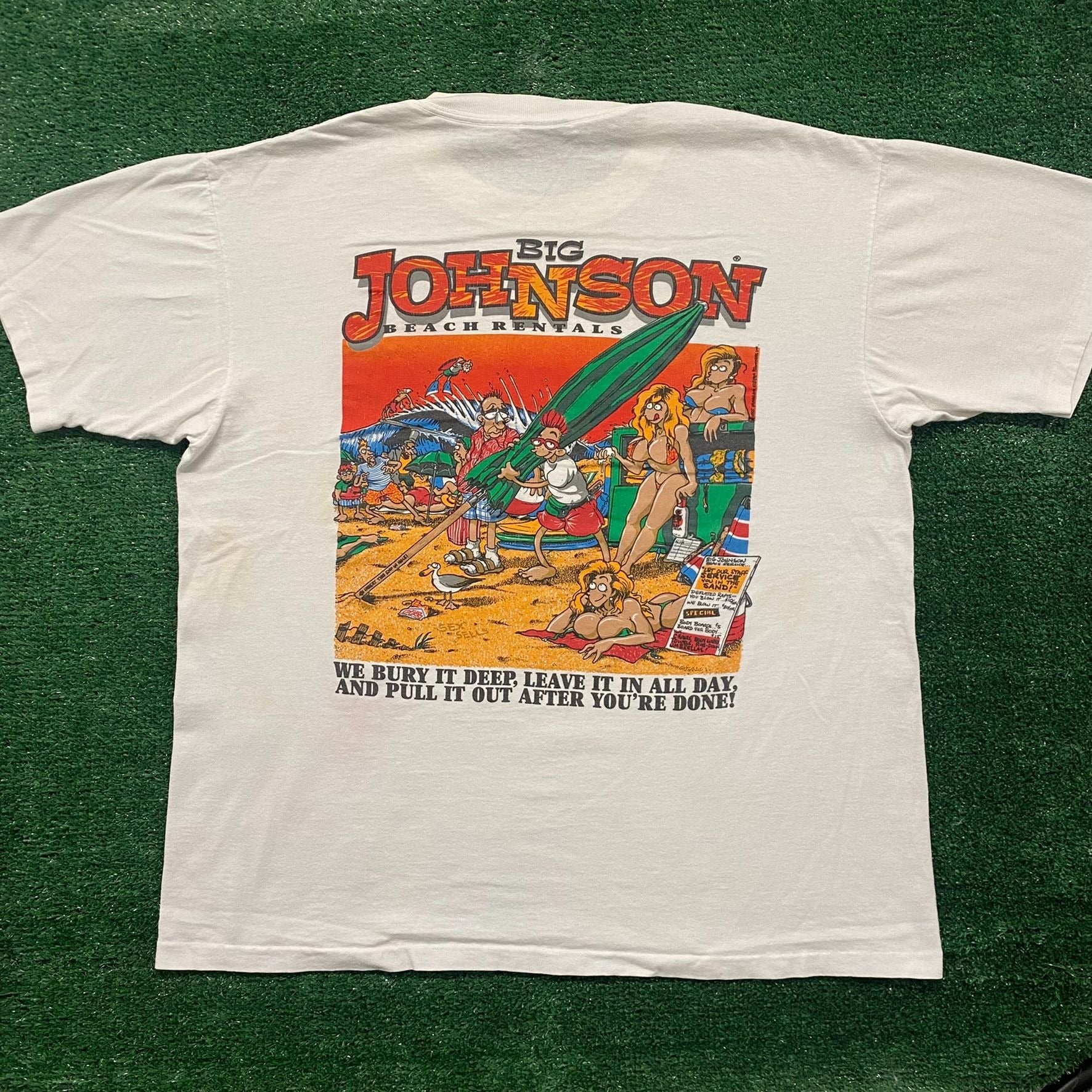Vintage Vintage Fishing T-Shirt Large Baja Blue Sea Ocean USA 90s