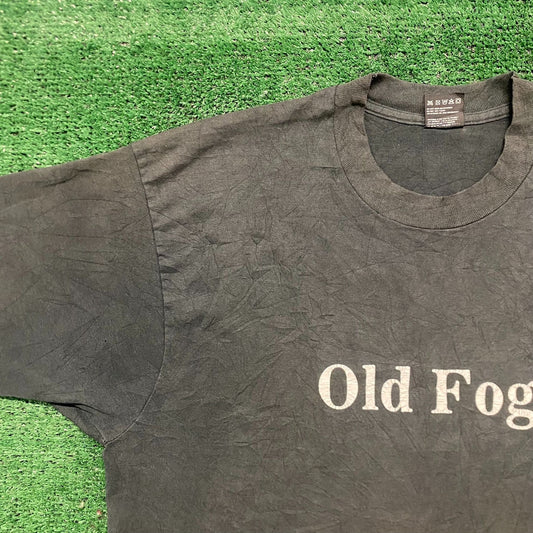 Vintage 80s Old Fogey Funny Quote Sun Faded Single Stich Tee