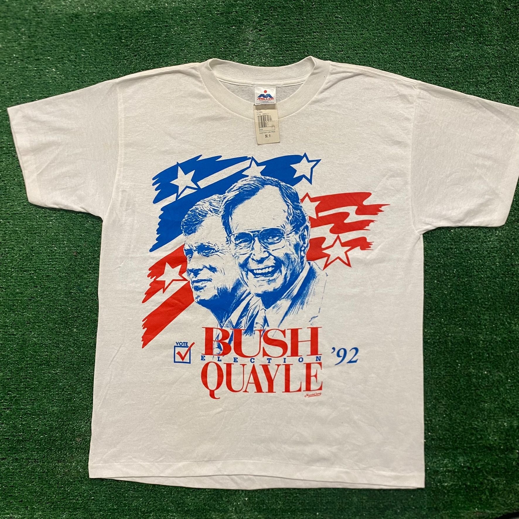 Vintage 90s Deadstock George Bush Campaign USA T-Shirt – Agent Thrift