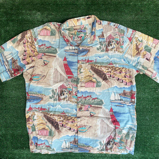 Vintage 90s Reyn Spooner Shirt Hawaiian Aloha Tropical Surf