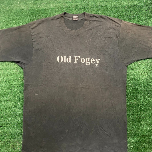 Vintage 80s Old Fogey Funny Quote Sun Faded Single Stich Tee