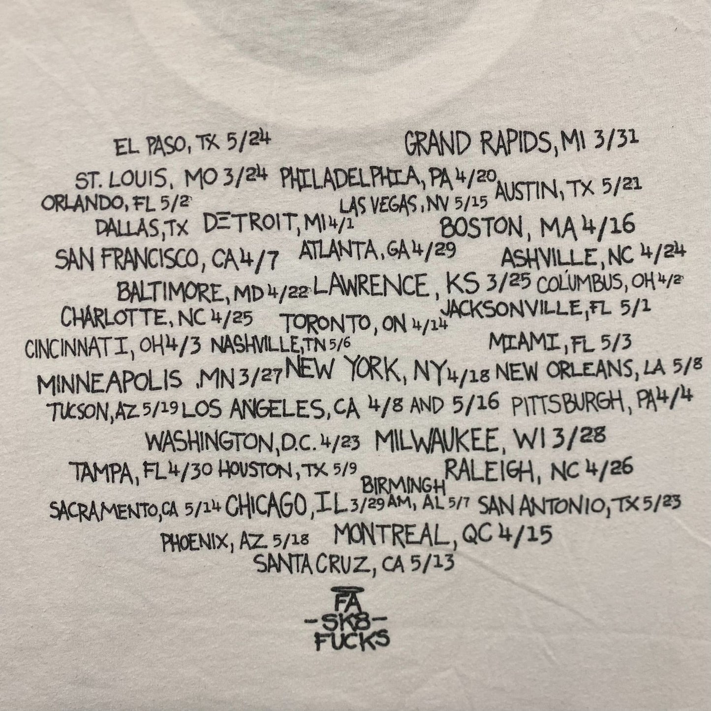 Essential Fucking Awesome Tour Naked XXX Skater T-Shirt