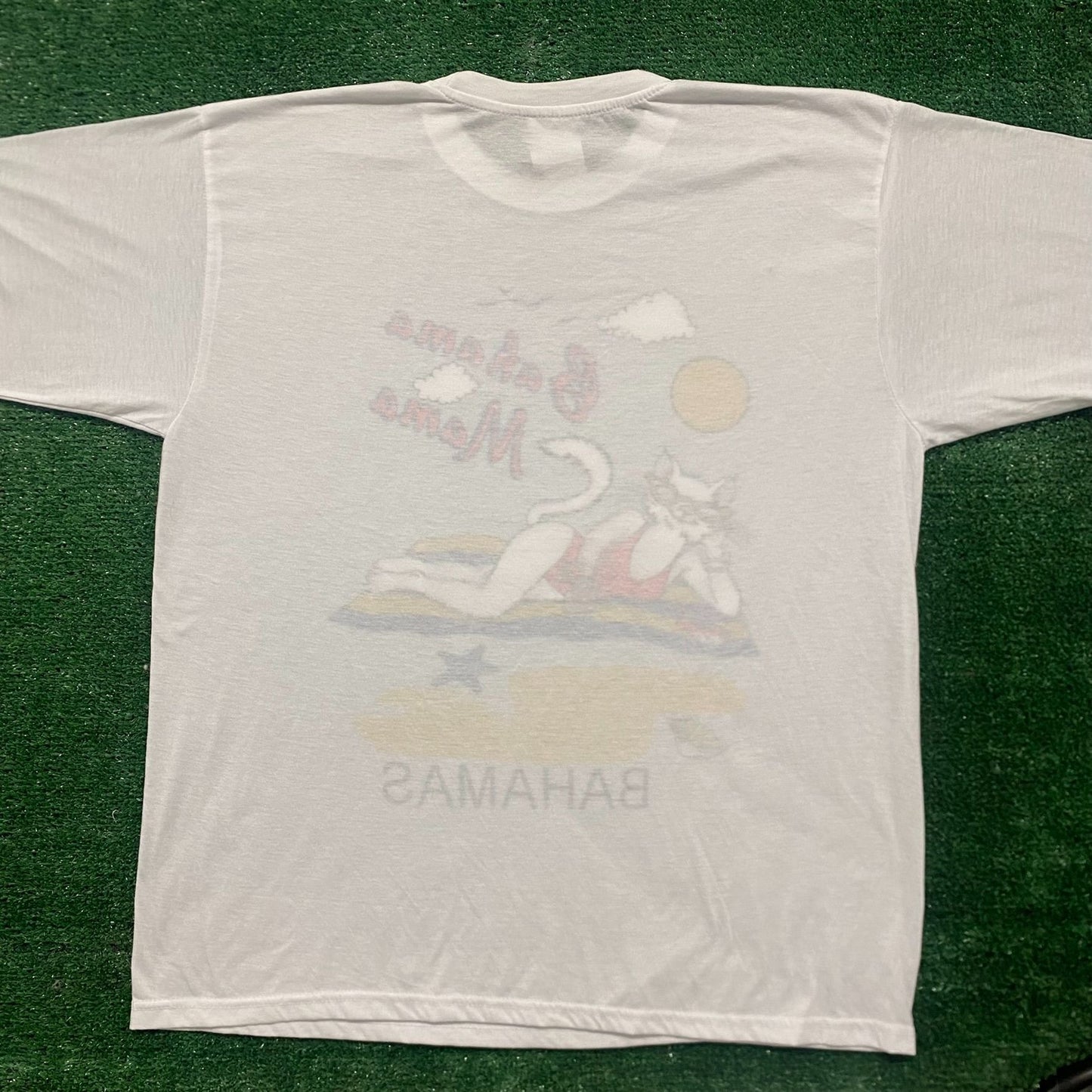 Vintage 80s Bahama Mama Essential Tropical Beach Tourist Tee