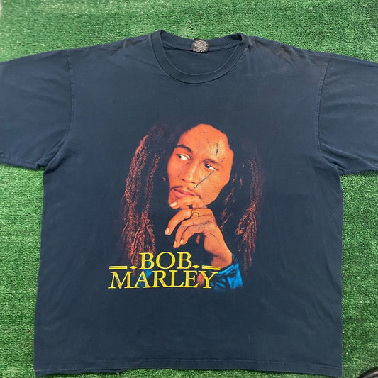 Vintage Y2K Bob Marley Essential Sun Faded Baggy Band Tee