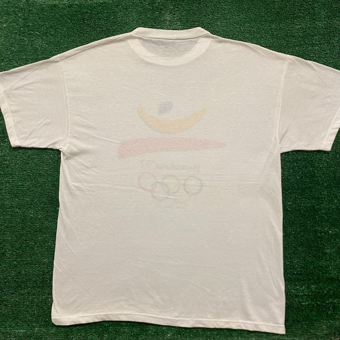 Vintage 90s 1992 Olympics Barcelona Single Stitch Sports Tee