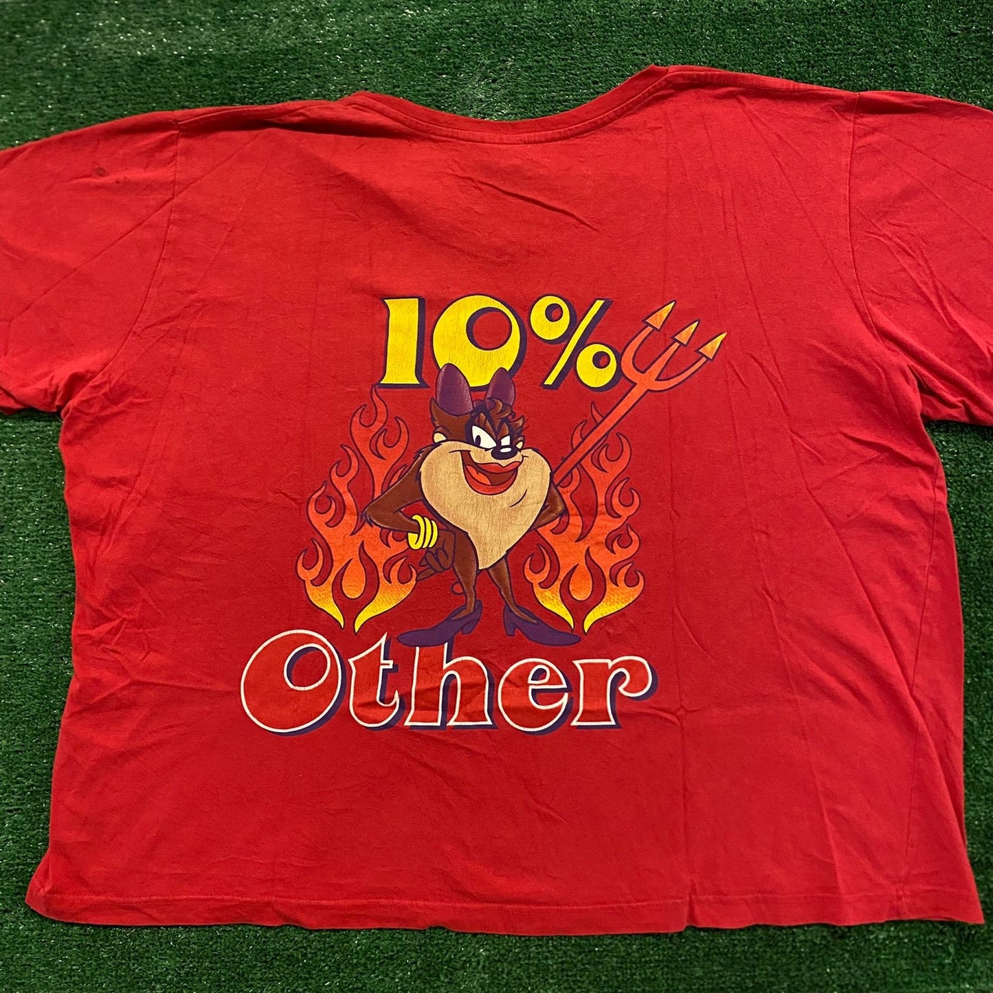 Taz 90% Angel Devil Vintage 90s Cartoon T-Shirt