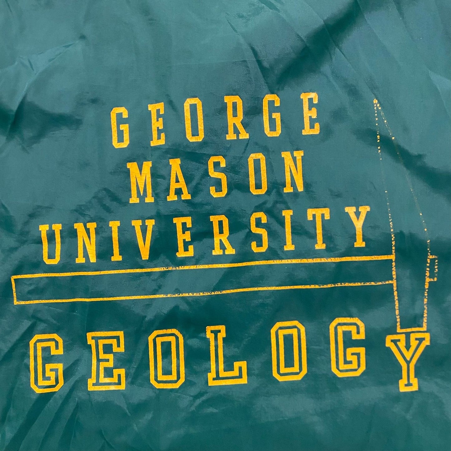 Vintage 80s George Mason University Geology Windbreaker Coaches Jacket