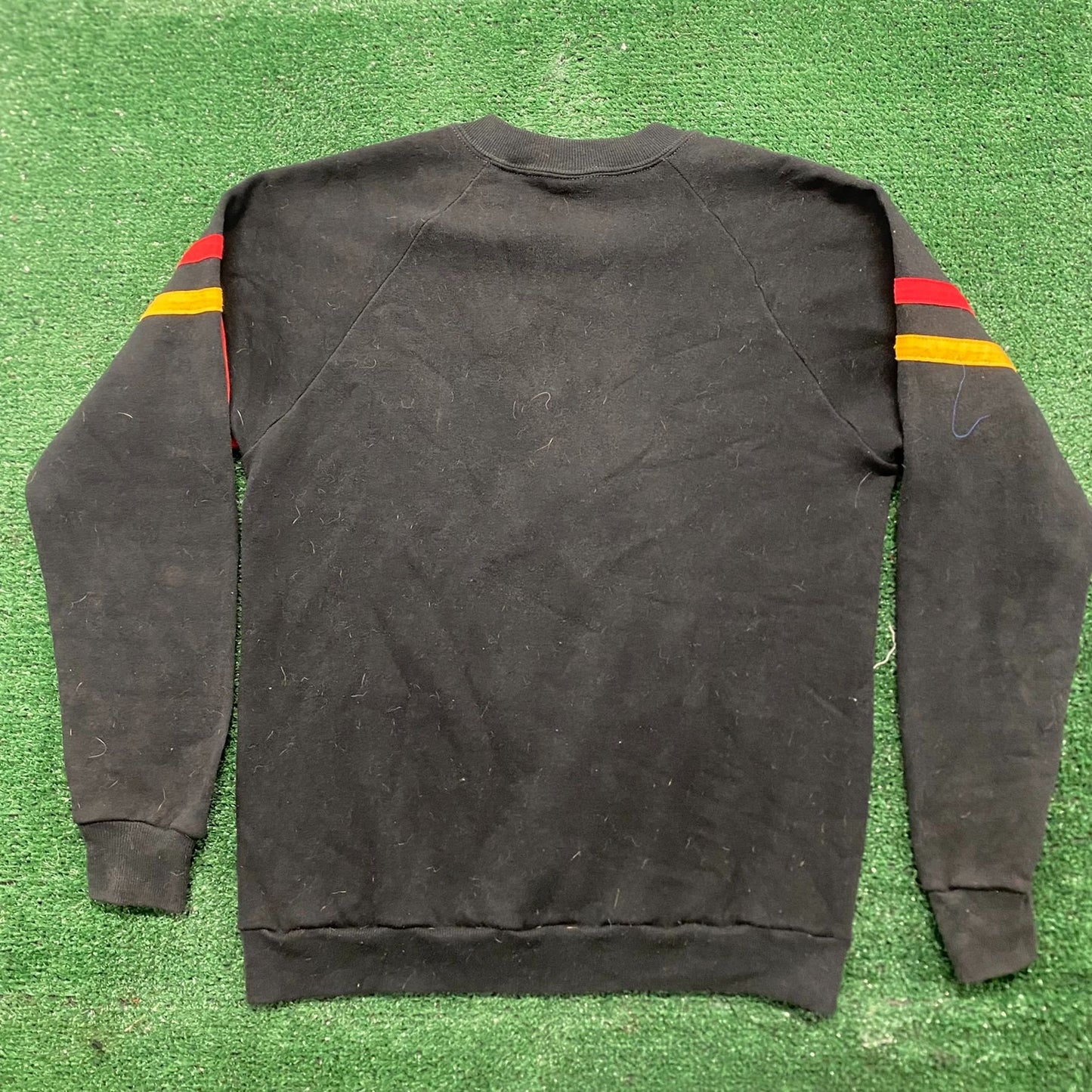 Vintage 80s Mickey Mouse Felt Cartoon Crewneck Sweatshirt