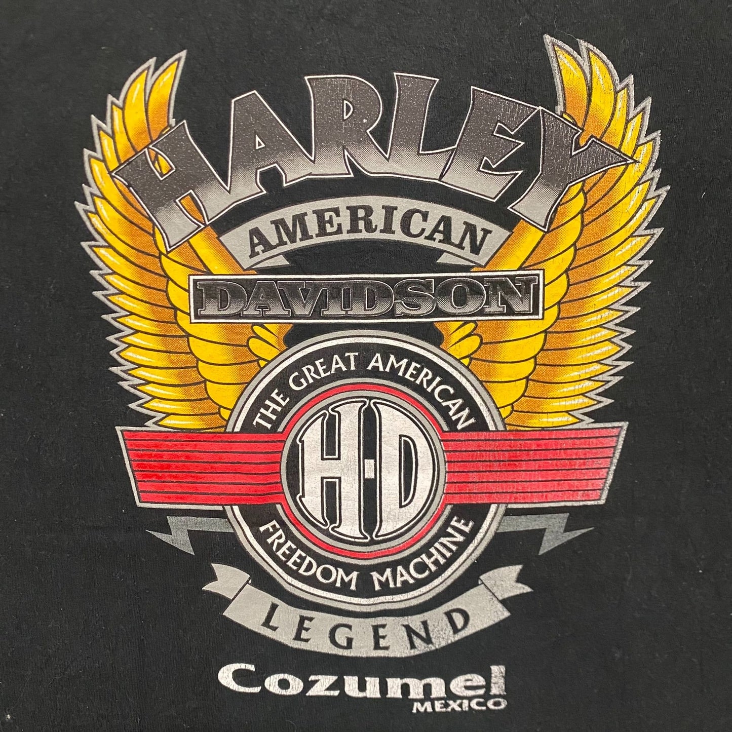 Vintage 90s Harley Davidson Cozumel Sun Faded Baggy Tee