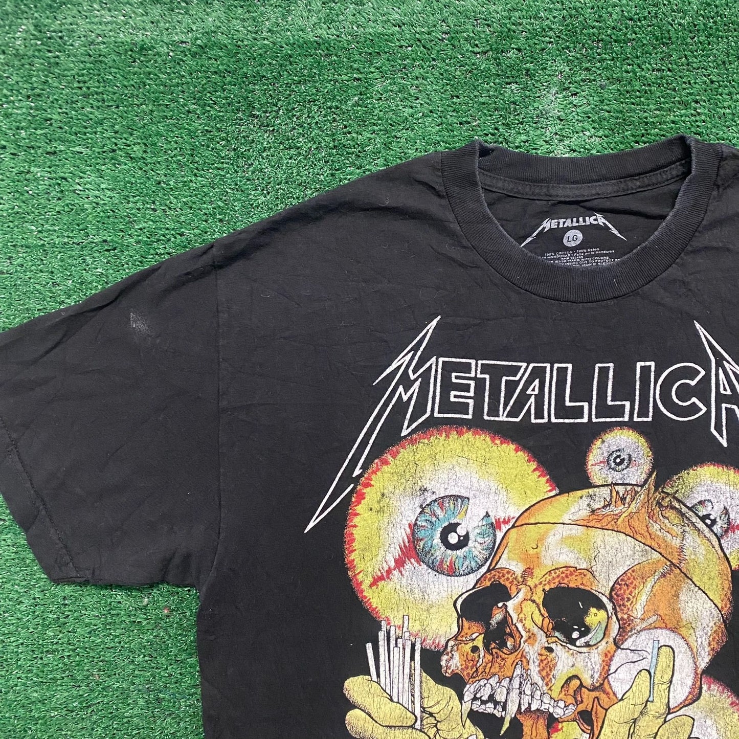 Vintage Y2K Metallica Skull Shortest Straw Metal Band Tee