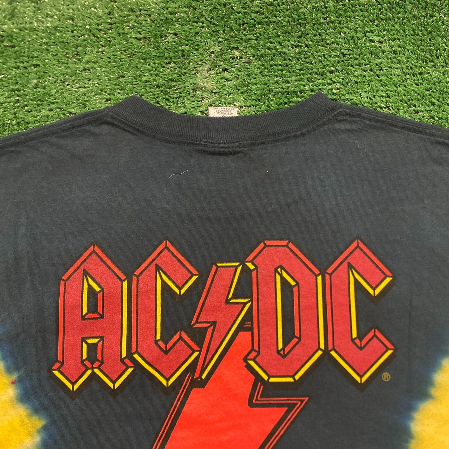 AC/DC Tie Dye Vintage Rock Band T-Shirt