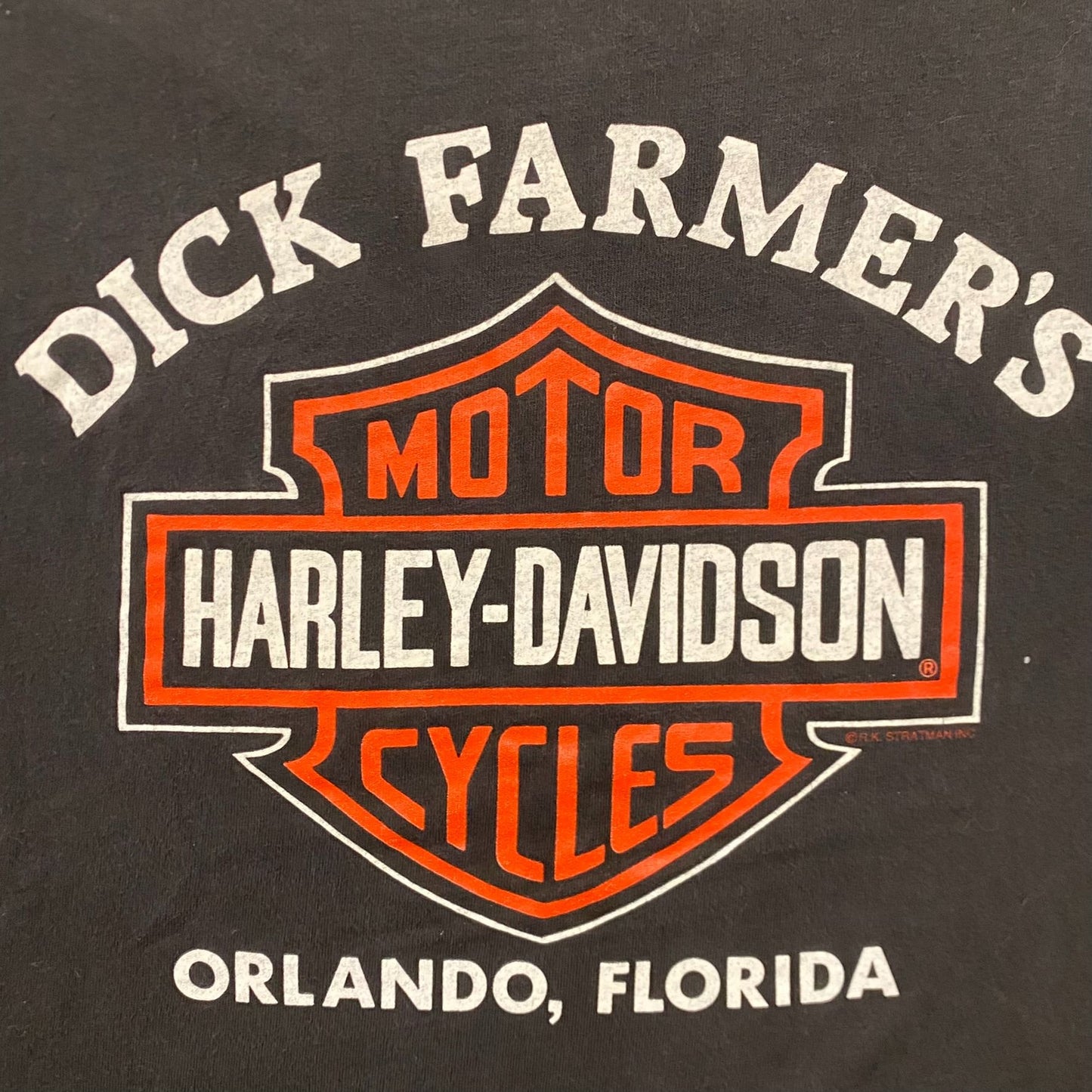 Vintage 90s Harley Orlando Sun Faded Single Stitch T-Shirt