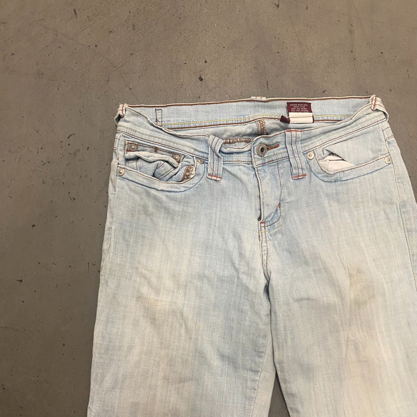 Vintage Y2K Stonewashed Faded Essential Flared Denim Jeans