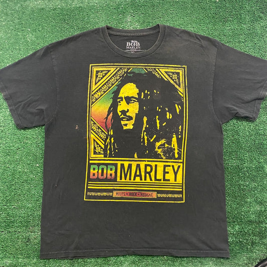 Vintage Y2K Bob Marley Art Baggy Essential Band Tee