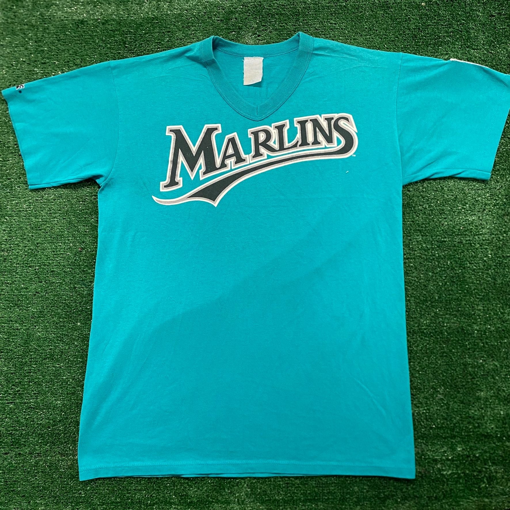 teal marlins shirt