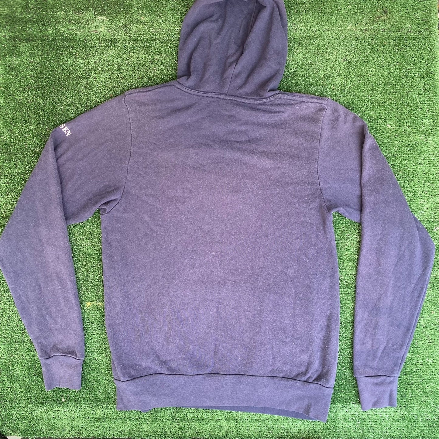 Vintage 90s Quote Slogan Hoodie Sun Faded Navy Blue Chosen