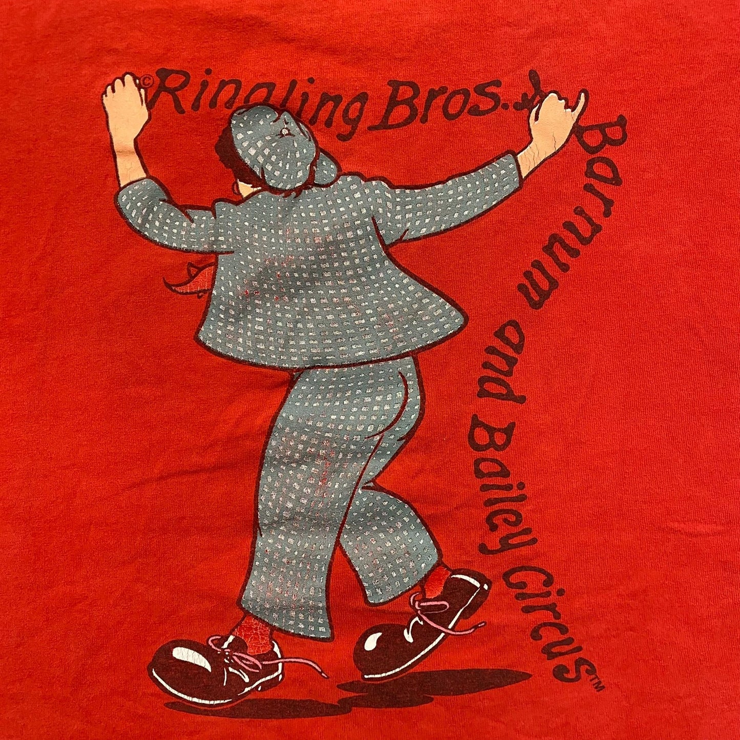 Vintage 90s Circus Clown Ringling Bros Single Stitch Tee