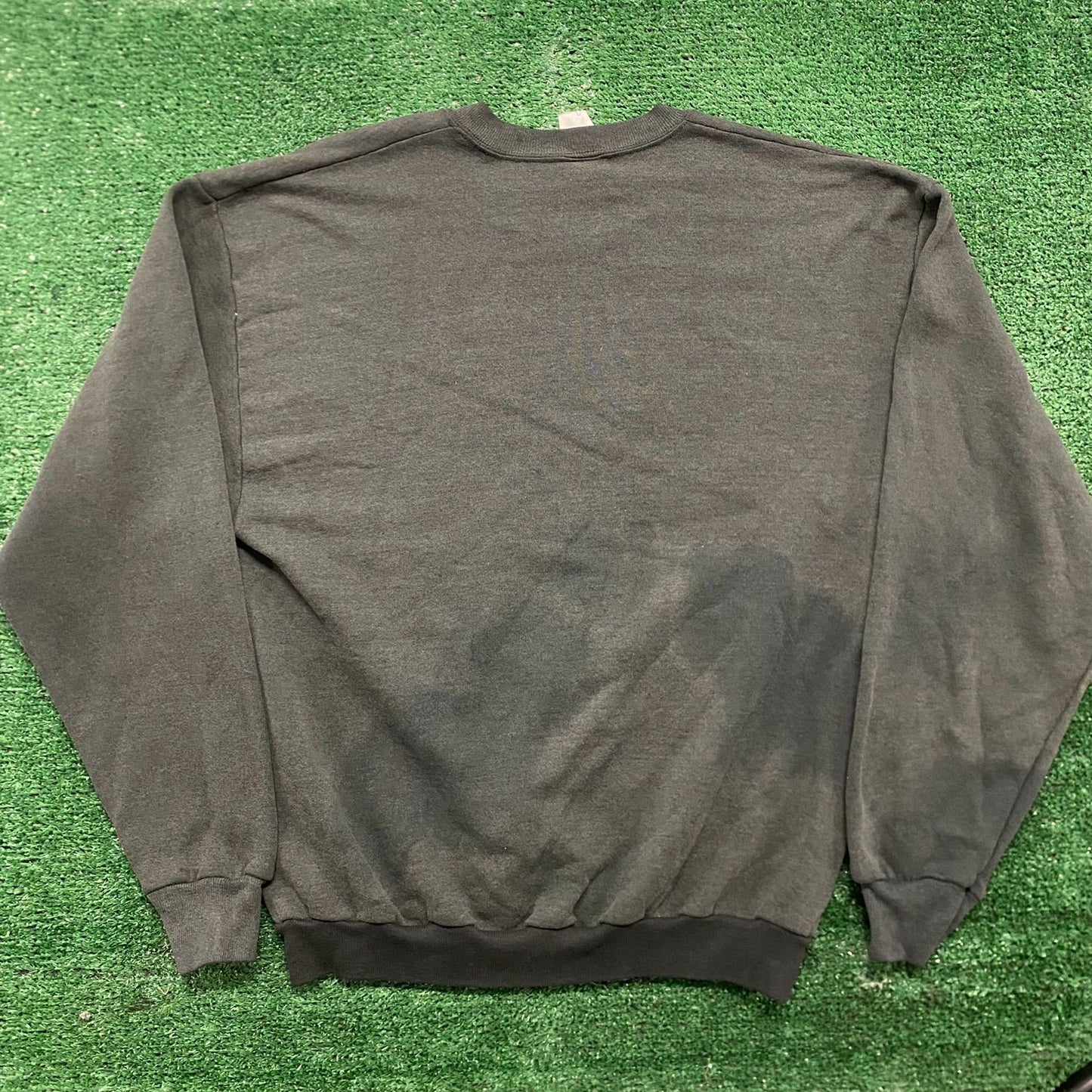 Vintage 90s Christmas Art Sun Faded Crewneck Sweatshirt