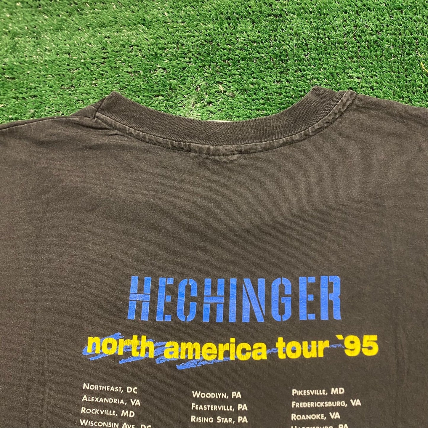 Vintage 90s Sun Faded Hechinger North America Tour Band T-Shirt