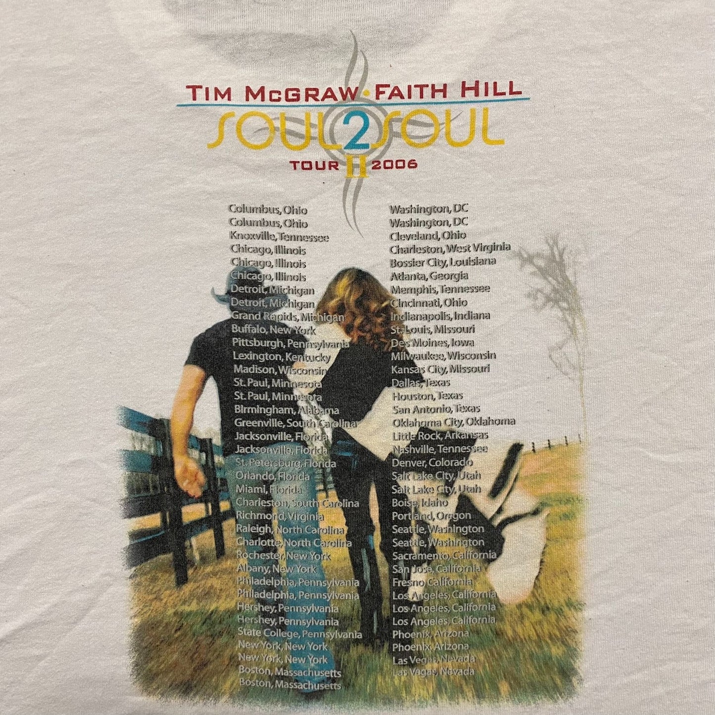 Vintage Y2K Tim McGraw Faith Hill Tour Country Band Tee