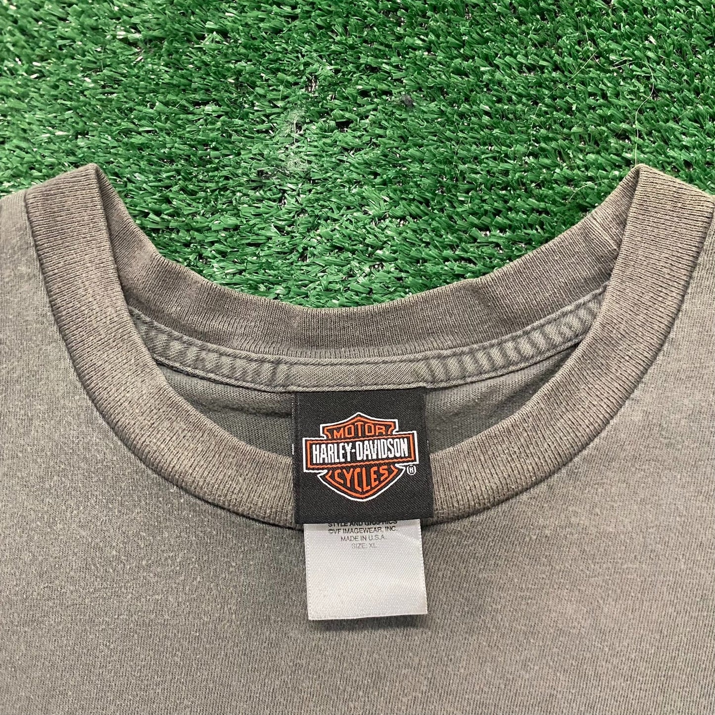 Vintage Y2K Harley Voodoo Skull Essential Punk Biker Tee