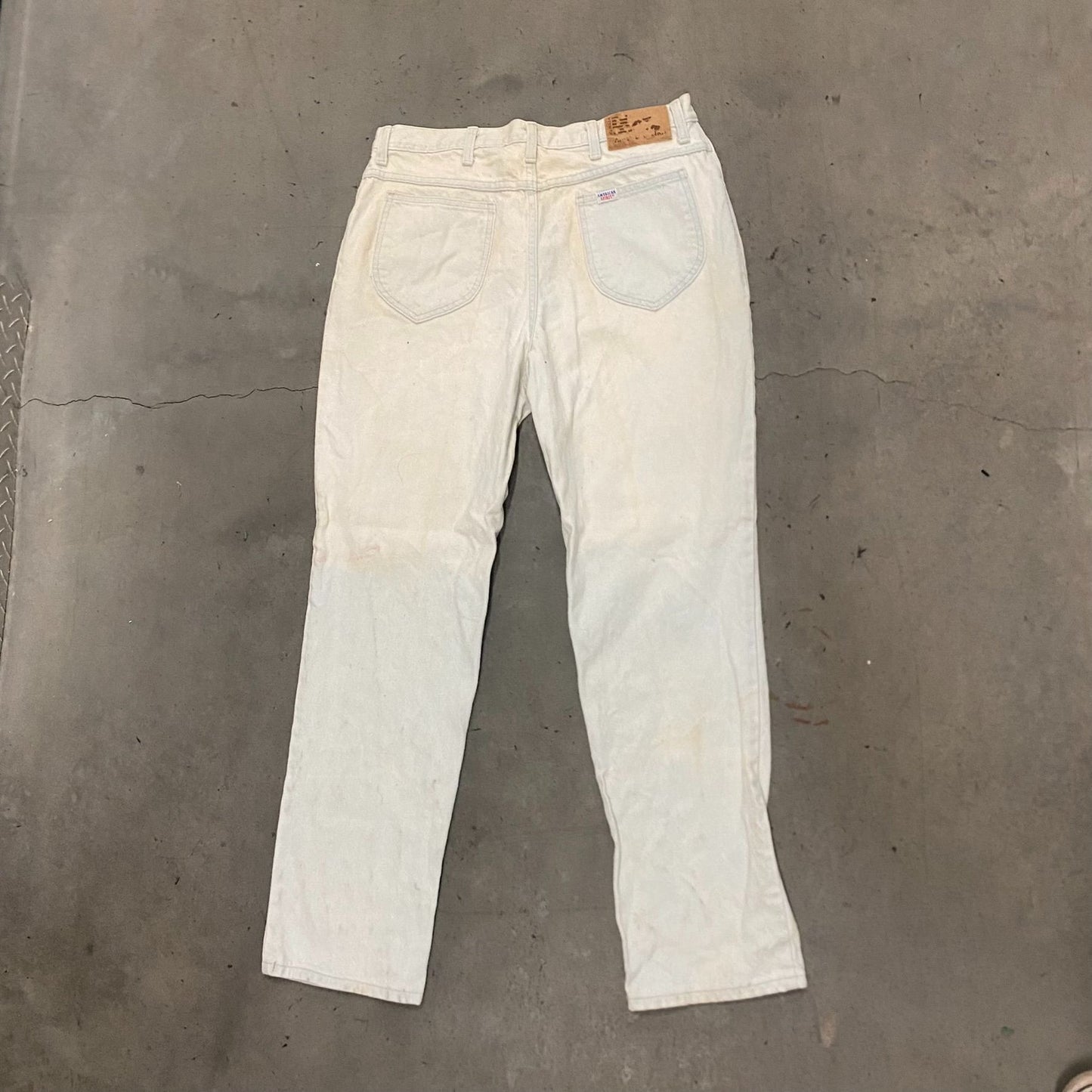 Vintage 90s White Denim Essential Relaxed Work Baggy Jeans