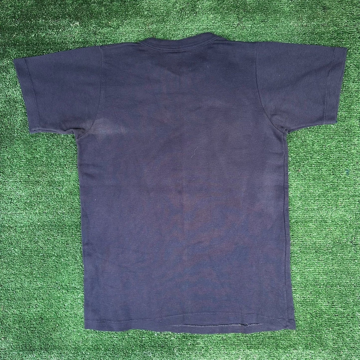 Vintage 80s Hey Mon No Problem Bahamas T-Shirt Navy Single Stitch Surf Tropical