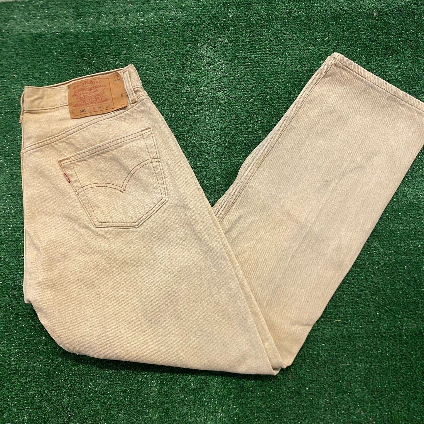 Levi's 501 Straight Fit Vintage 90s Denim Jeans Work Pants