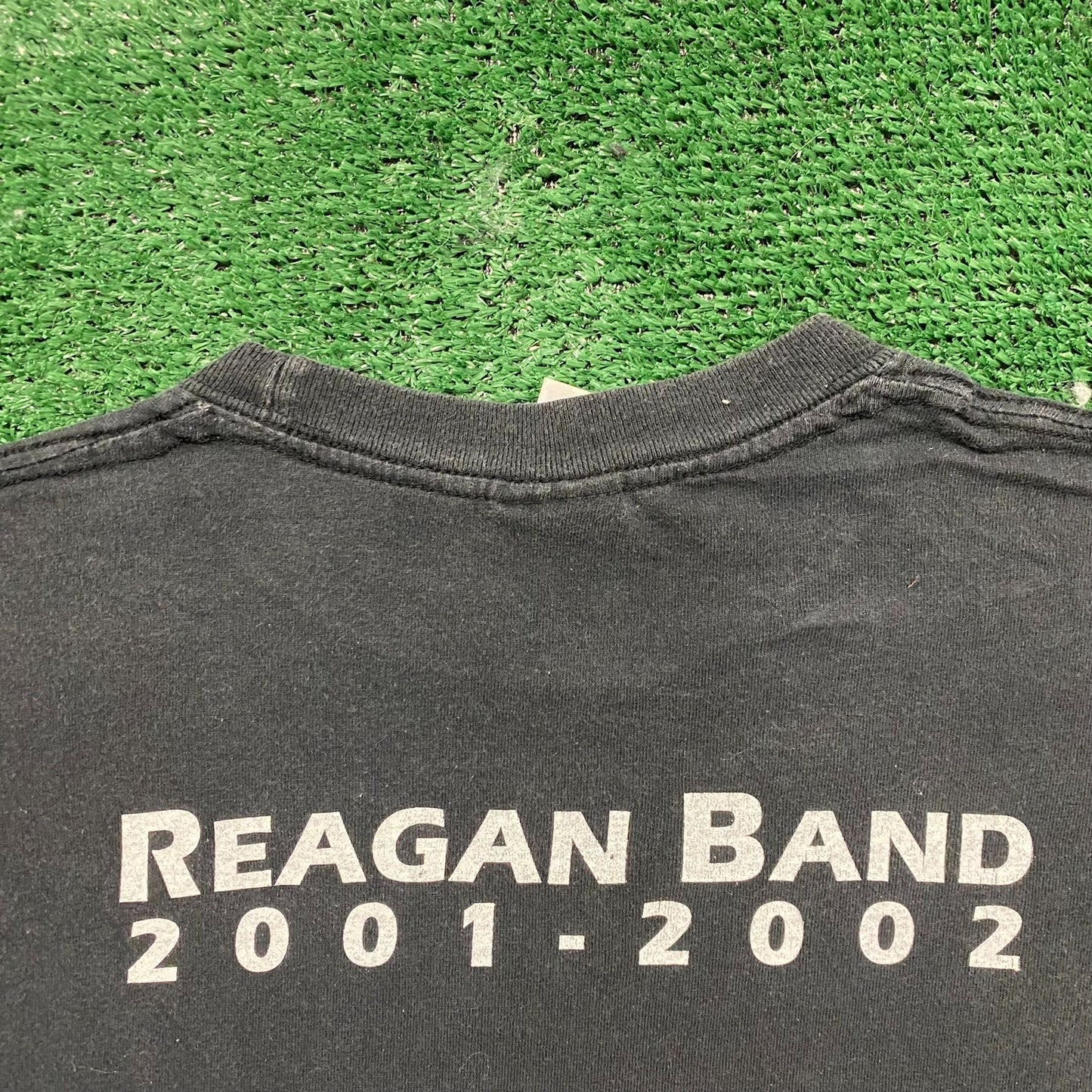 Vintage Y2K Sun Faded Reagan Pop Art Rock Band T-Shirt