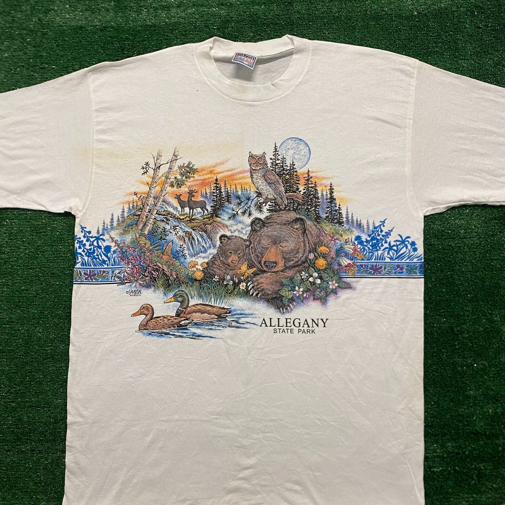 Vintage 90s Nature Landscape Art Single Stitch T-Shirt – Agent Thrift