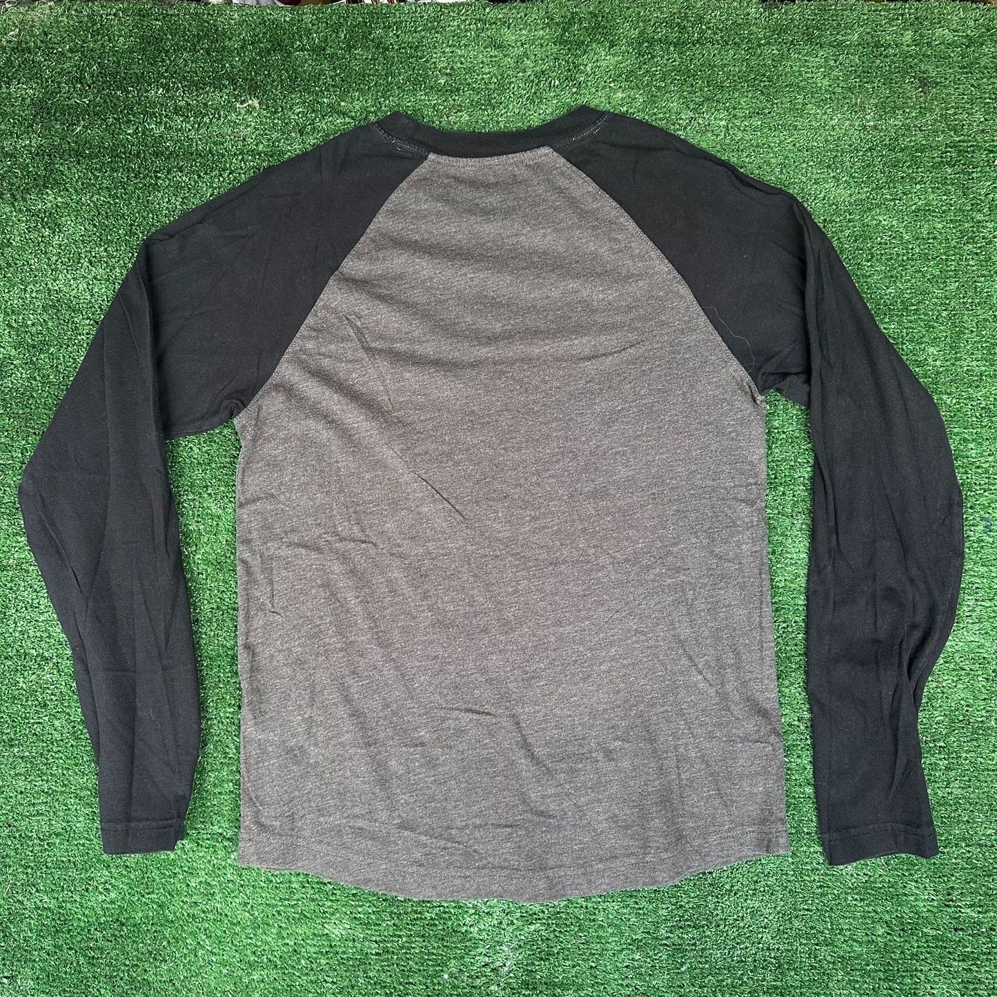 FSU Florida State Seminoles Raglan T-Shirt Long Sleeve Gray Black S Collegiate