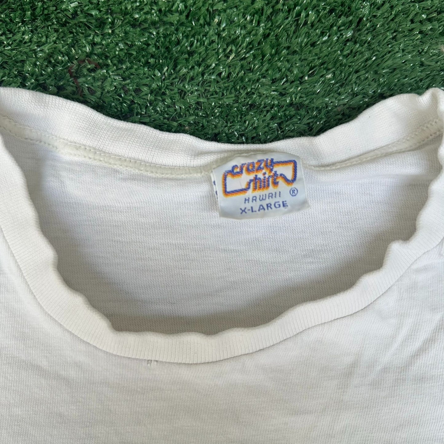Vintage 90s Crazy Shirts St. Bernard T-Shirt White XL Single Stitch Alpine Ski