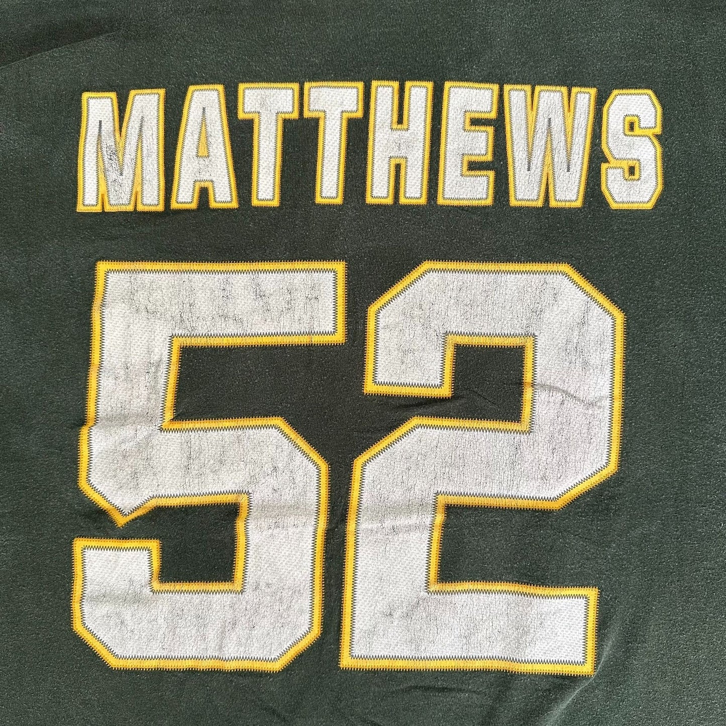 Vintage Y2K NFL Green Bay Packers Jersey T-Shirt Clay Matthews 52 Green XL