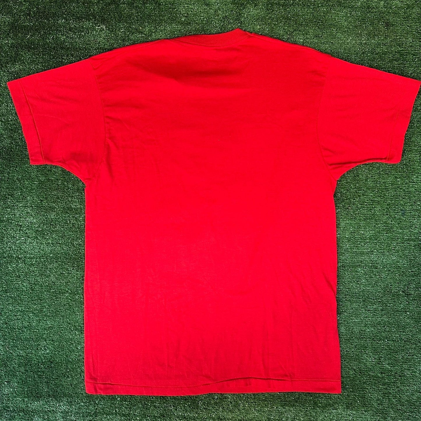 Vintage 80s Say No To Drugs T-Shirt Single Stitch Red L/XL Ironic Humor DARE