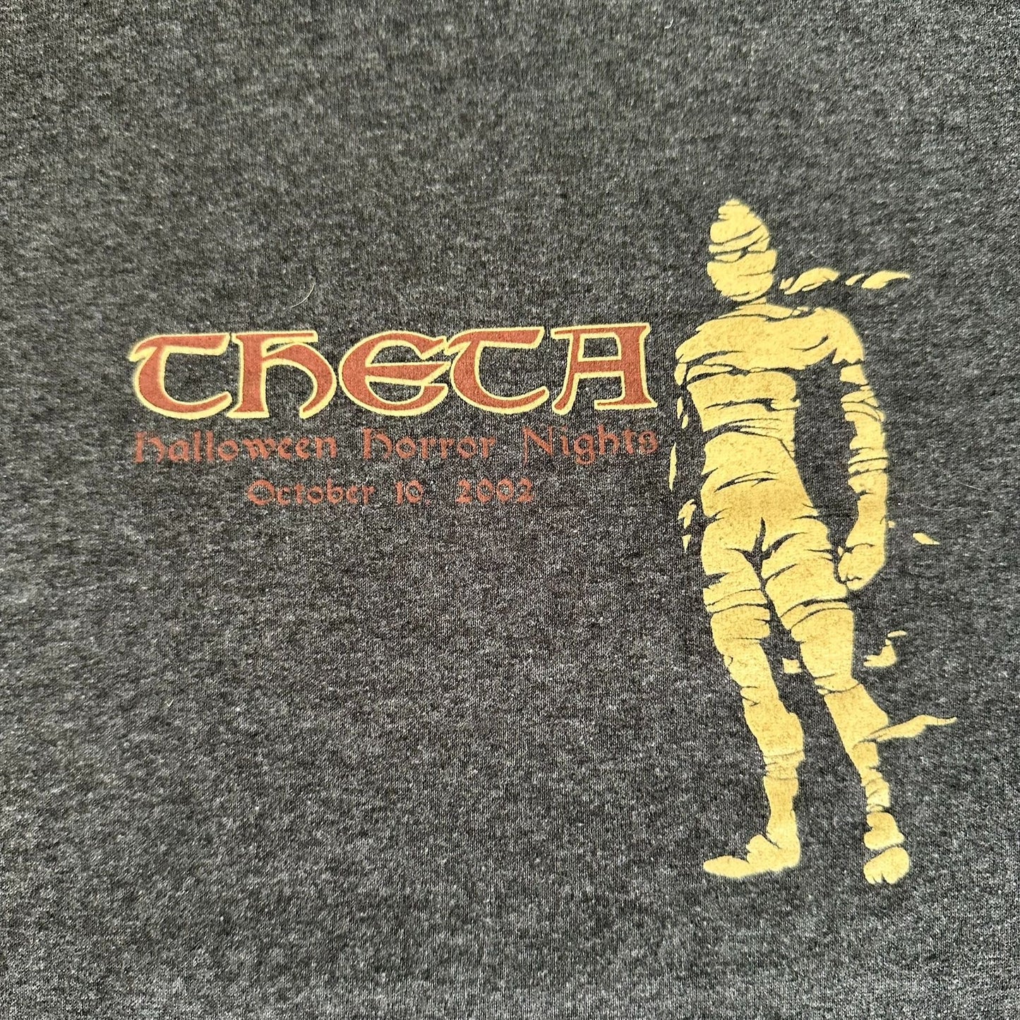 Vintage Y2K Elvira Halloween Horror Nights T-Shirt Mummy Gray S HHN Theta ΚΑΘ