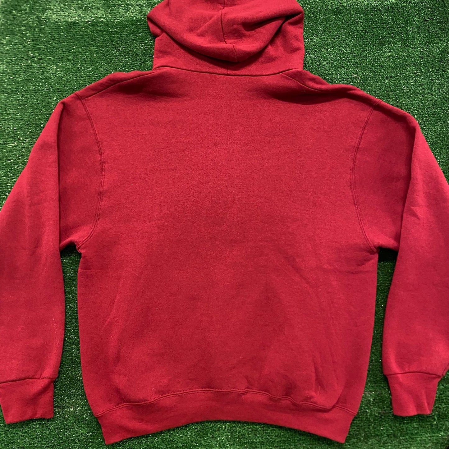 Dark Red Burgundy Blank Plain Vintage 90s Hoodie Sweatshirt